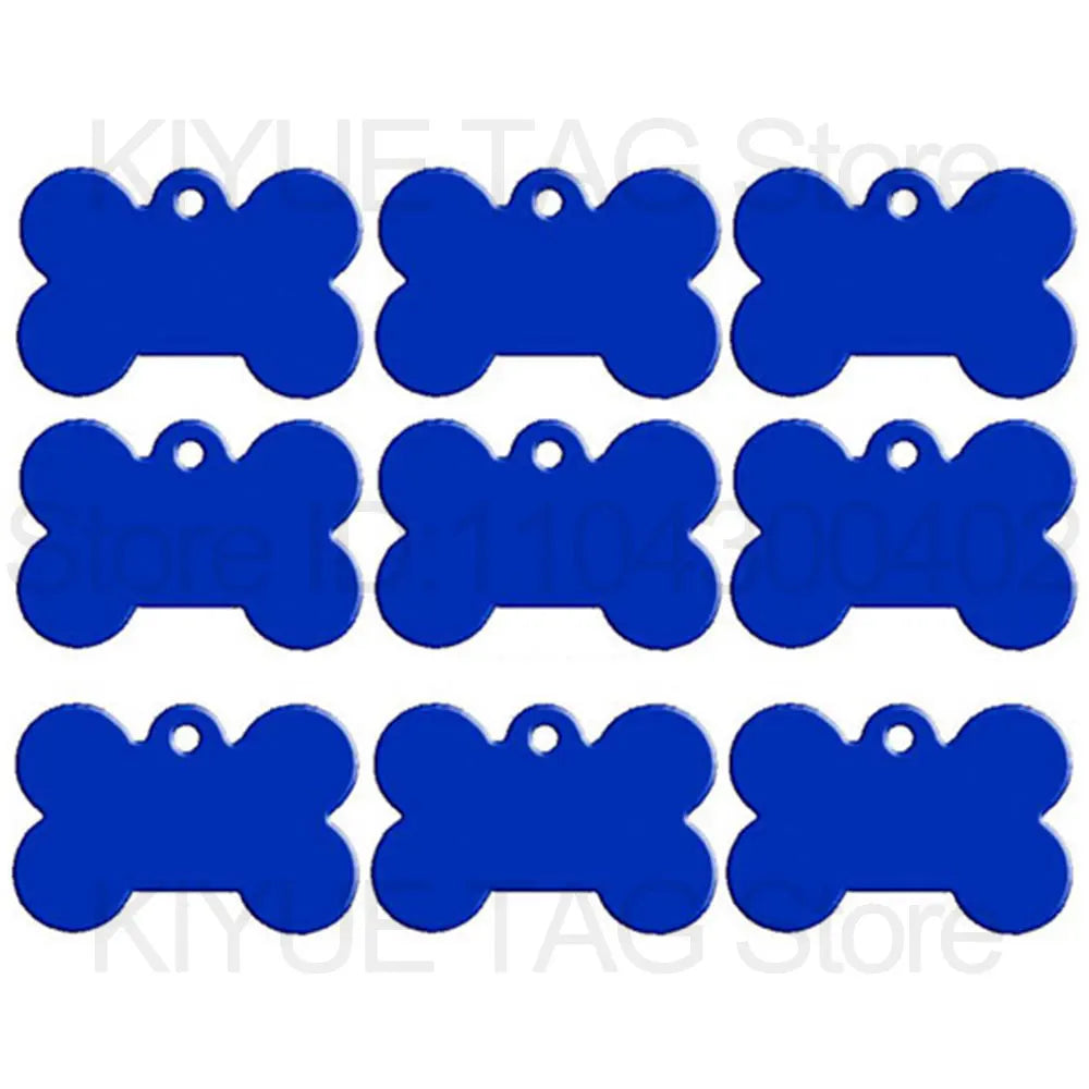 KIYUE 100 Pcs Blank Bone Shaped Dog Tag Cat - ProPawPet.com