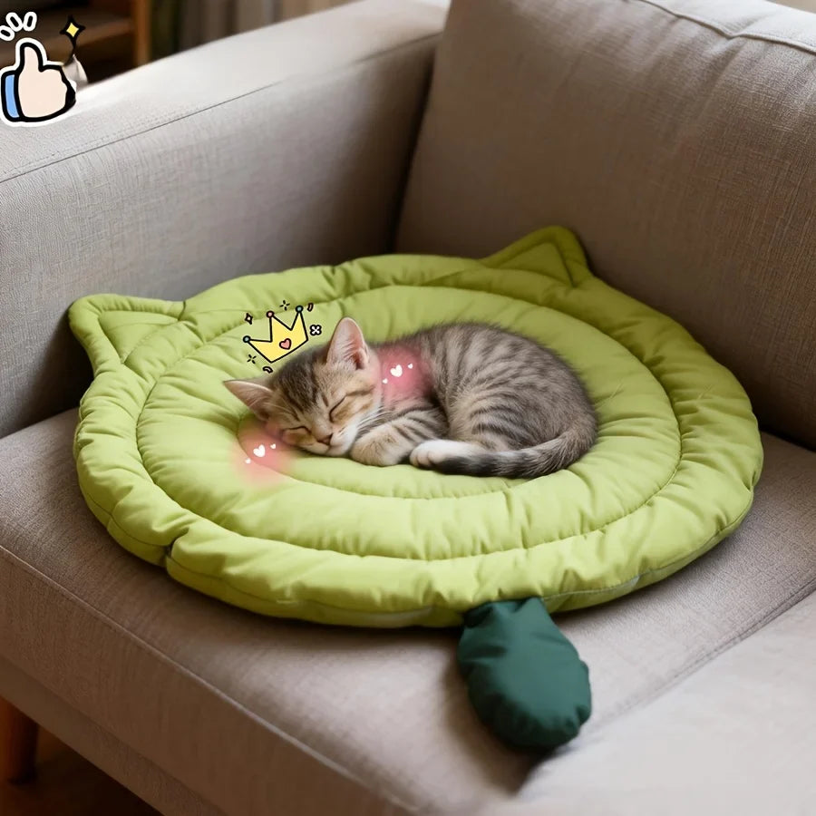 Cute Plush Cushion Cat Bed 1pcCat Shaped Pet - ProPawPet.com