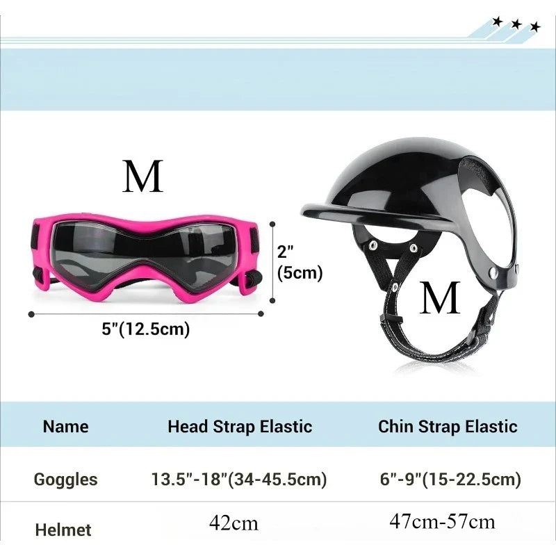 LETVIA S/M Dog Helmet with Dog Goggles - ProPawPet.com