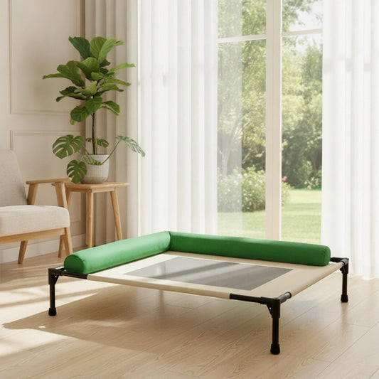 Raised Dog Bed with Bolsters Padded Raised - ProPawPet.com