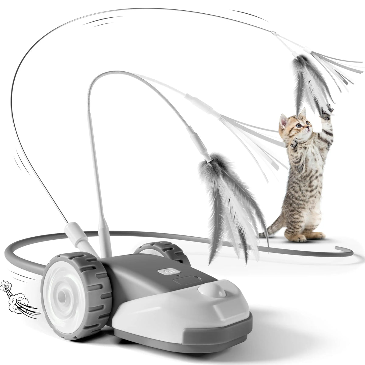 Interactive Smart Cat Plaything 2 Modes Automatic Moving Touch Wake Up