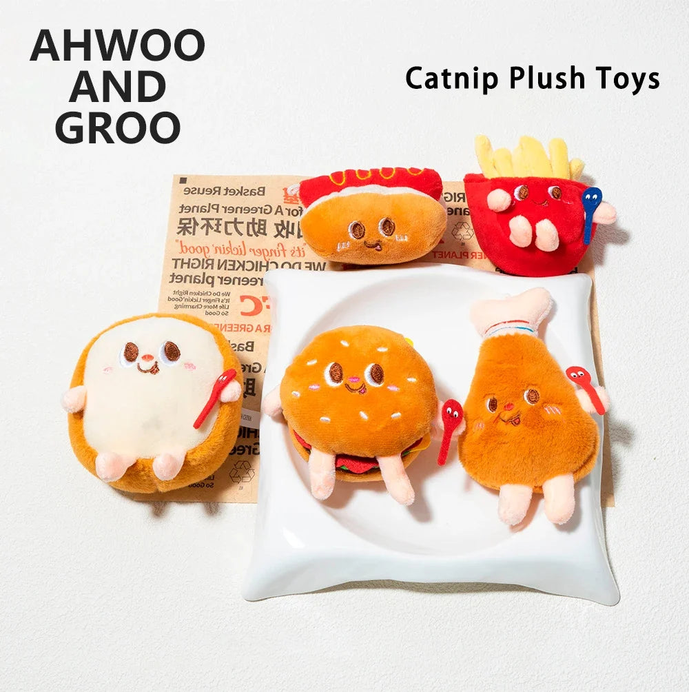 Cat Catnip Plush Toys Funny Hamburg Plush - ProPawPet.com
