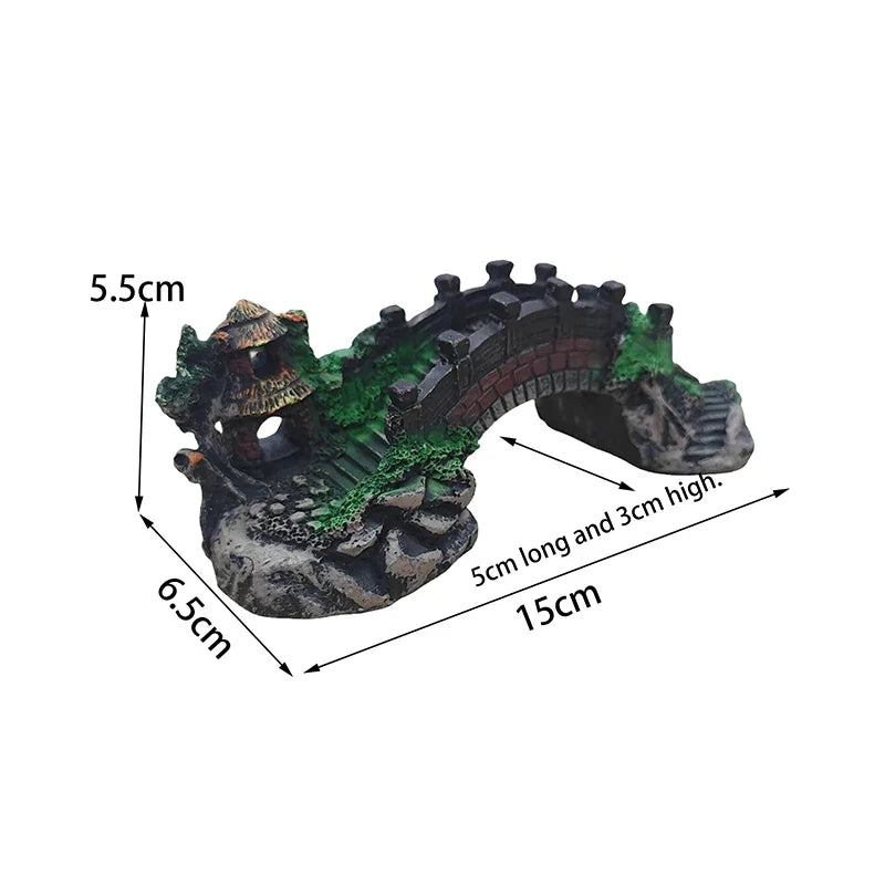 Fish Tank Artificial Bridge Resin Landscape Decoration – Aquarium Supplies