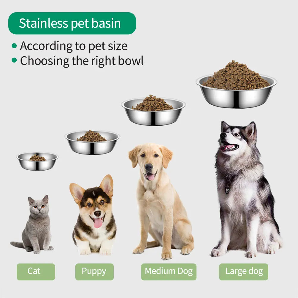 Large Capacity Dog Bowl Stainless Steel Pet - ProPawPet.com