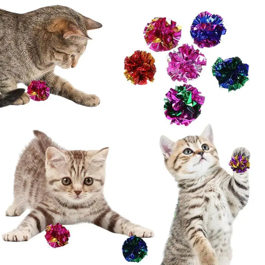 1/5/10/20PCS Cat Colorful Crinkle Balls - ProPawPet.com