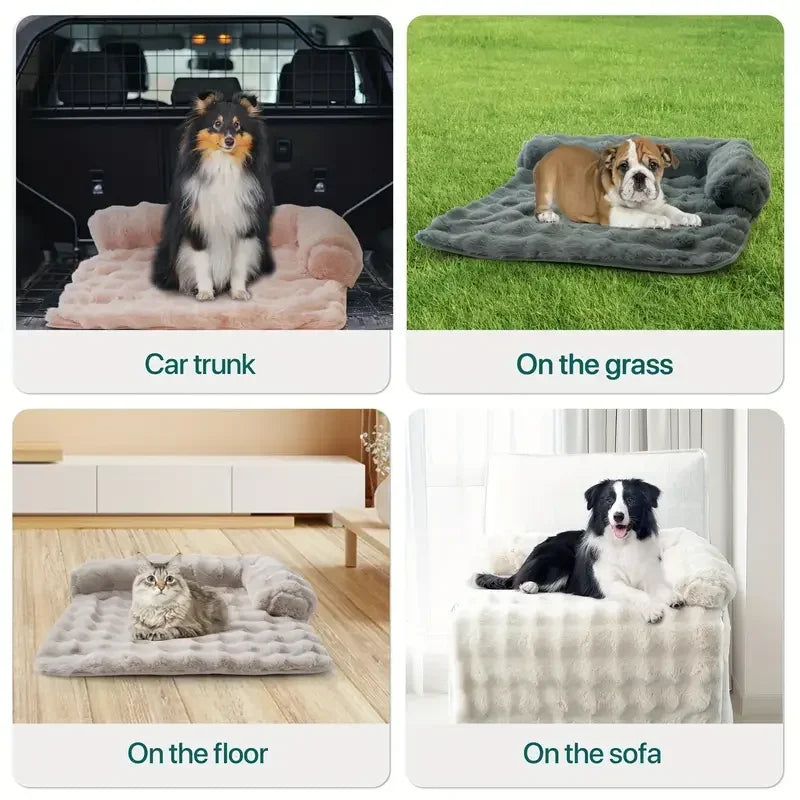 New Faux Rabbit Fur Large Dog Mat Cat Bed - ProPawPet.com