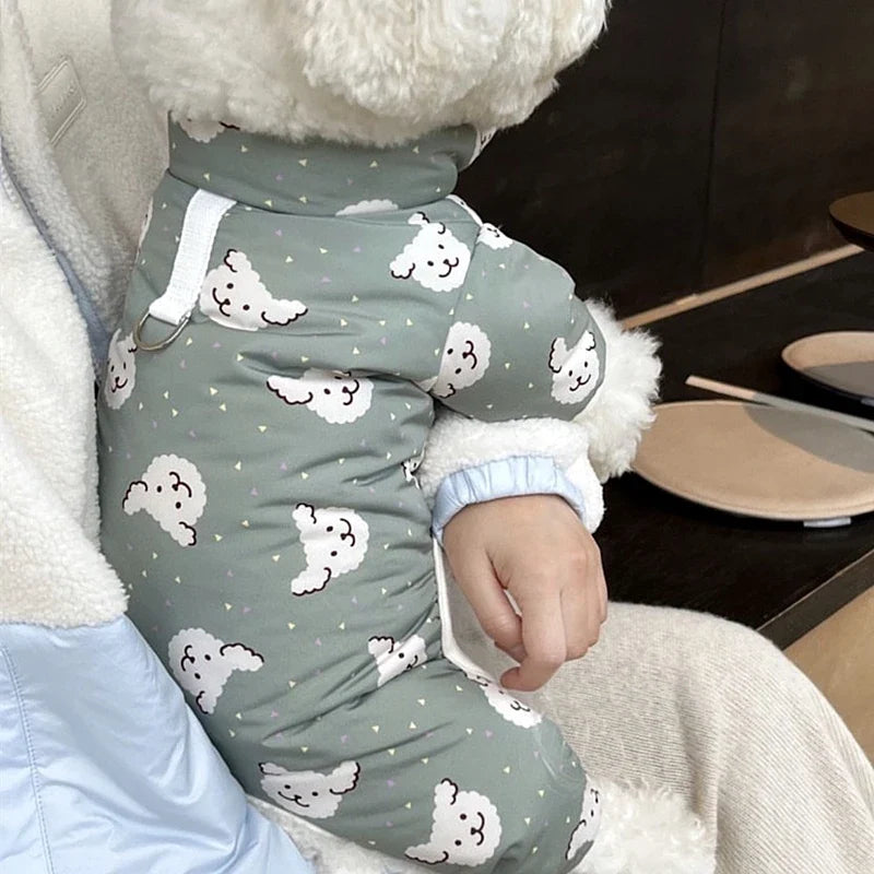 Waterproof Dog Warm Jacket Bear Print Winter - ProPawPet.com