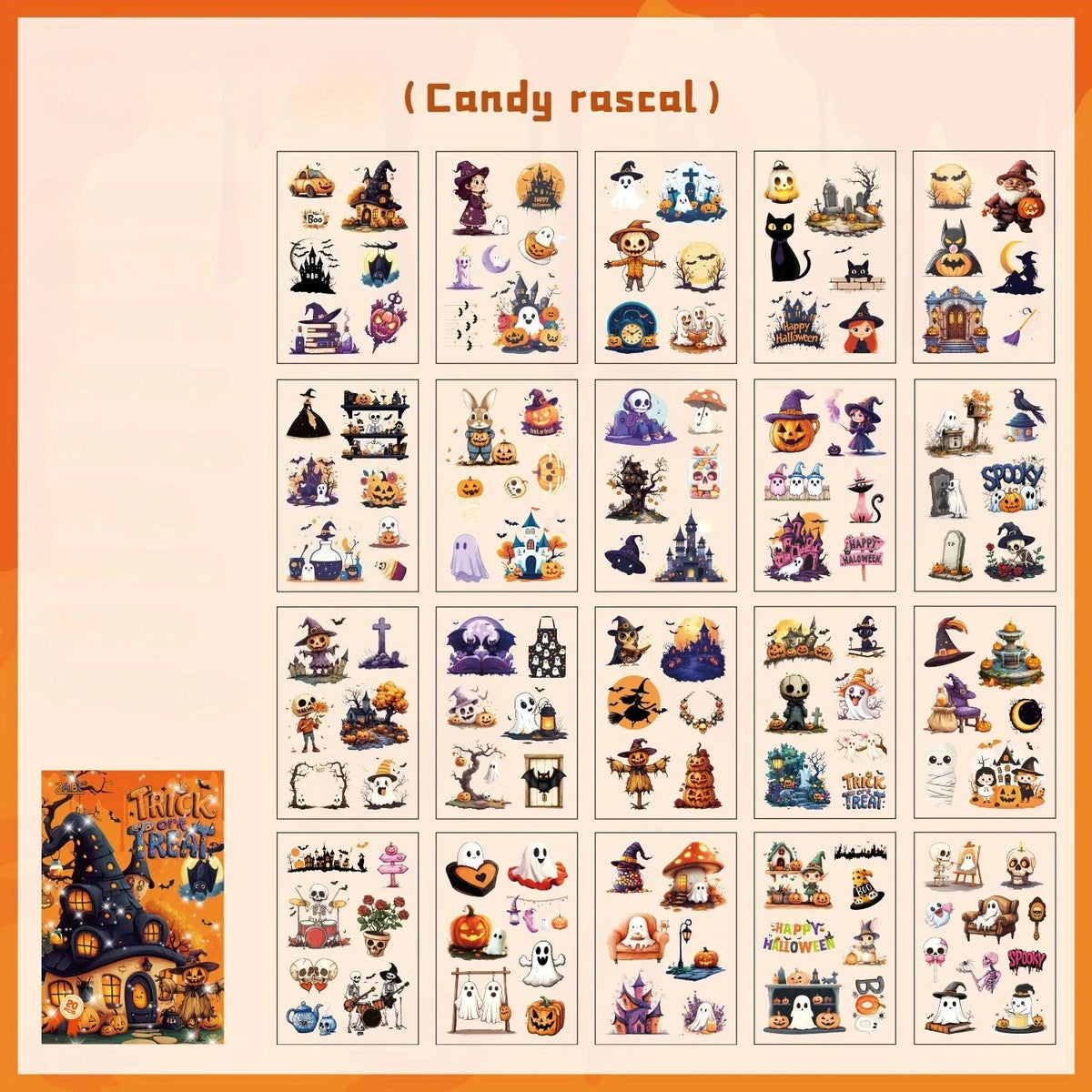 20sheets PET Scrapbook Stickers – 2 Colors