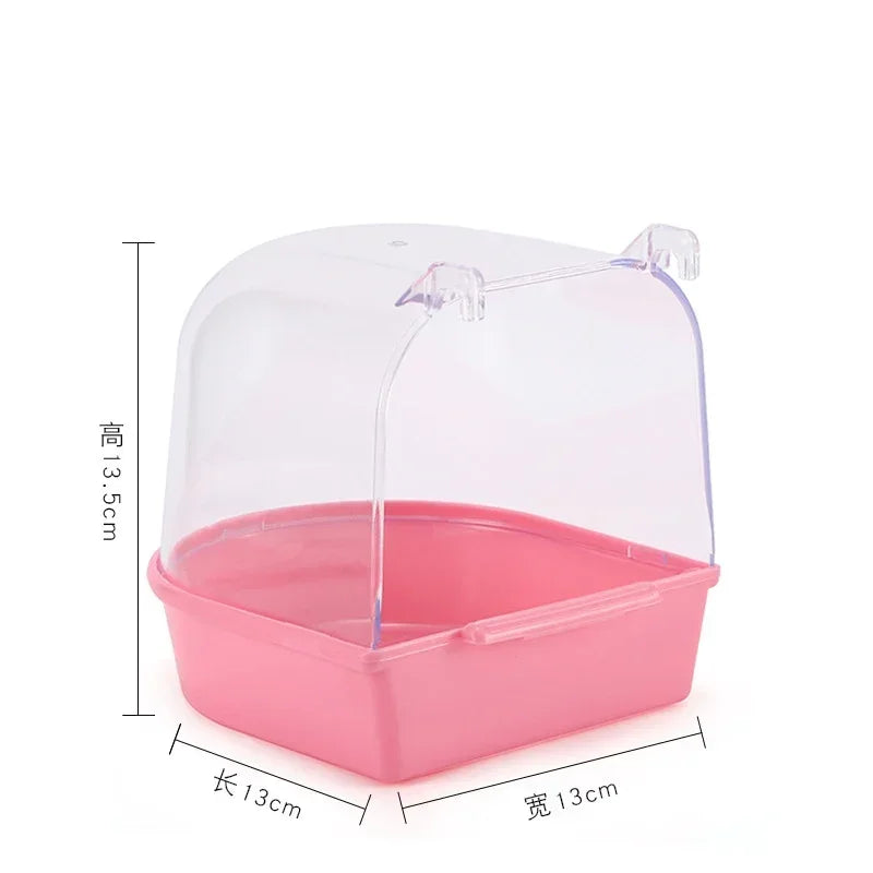 Hanging Bird Bath Cube Parrots Bathtub Shower Box – 5 Colors