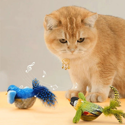 Plush Electric Simulation Bird Interactive Cat Toy