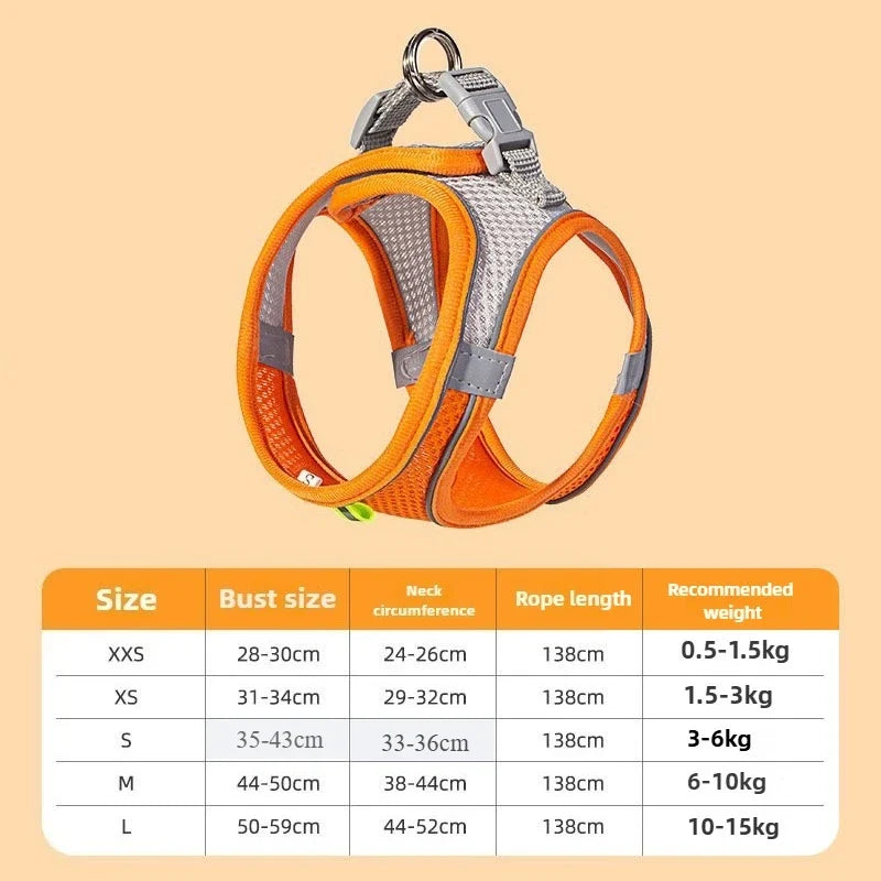 Pet Cat Dog Harness Vest Chest Rope Set - ProPawPet.com