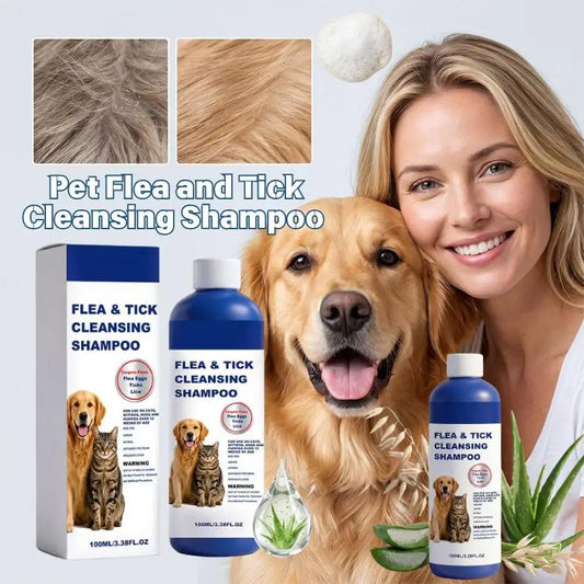 100ML Pet Flea And Tick Cleansing Shampoo - ProPawPet.com