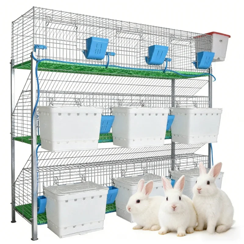 Commercial 3-Tier Rabbit Breeding Cages With - ProPawPet.com