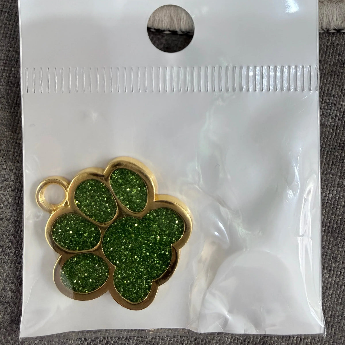 Personalized Glitter Gold Paw Print Pet ID - ProPawPet.com