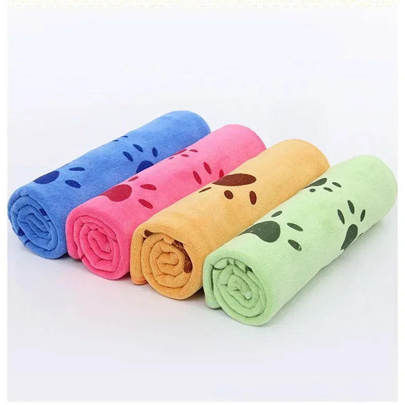 Random Cartoon Patterns Soft Pet Bath Towel - ProPawPet.com
