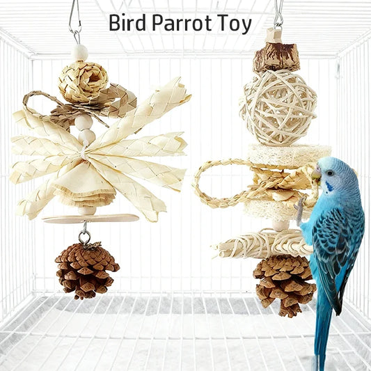 Natural Bird Chew Toy for Parrots Woven - ProPawPet.com