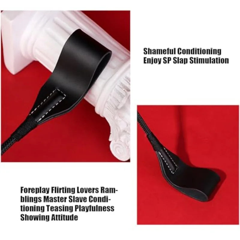 High quality genuine leather whip - 40 cm, - ProPawPet.com