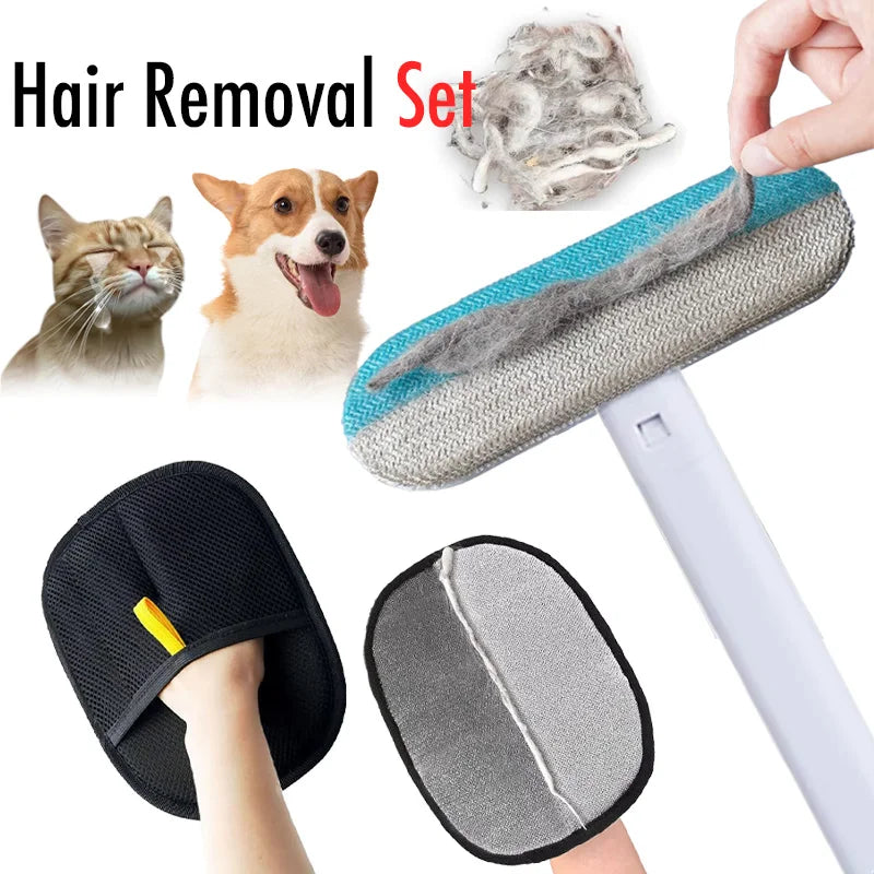 Pet Hair Removal Set Tool Reusable Static - ProPawPet.com