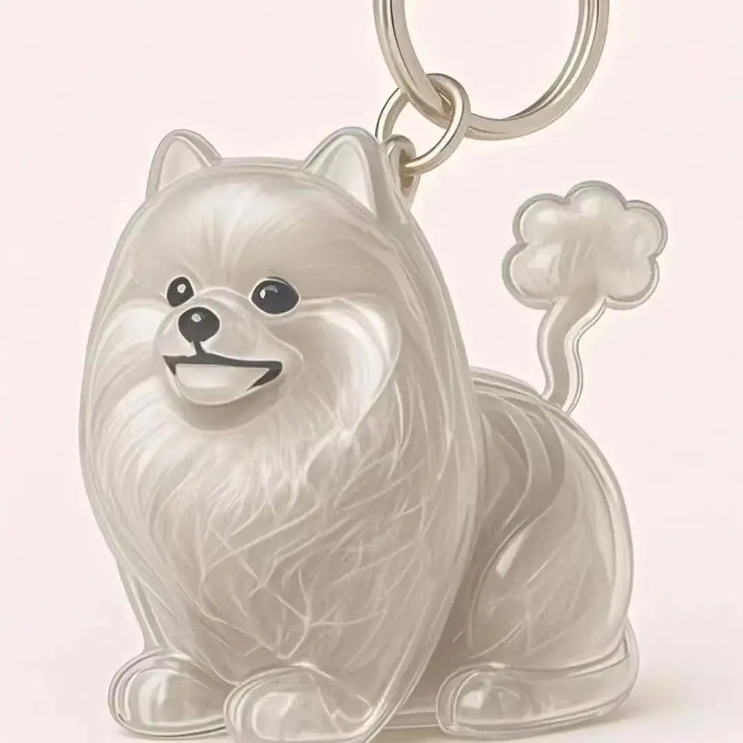 Dog Hair Storage Cute Pendant Keychain Pouch