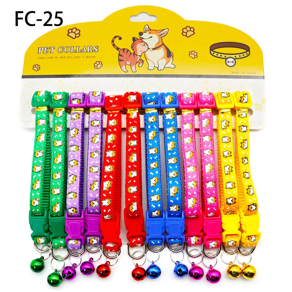 12PCS Cat & Dog Fashion Outdoor Collar with - ProPawPet.com