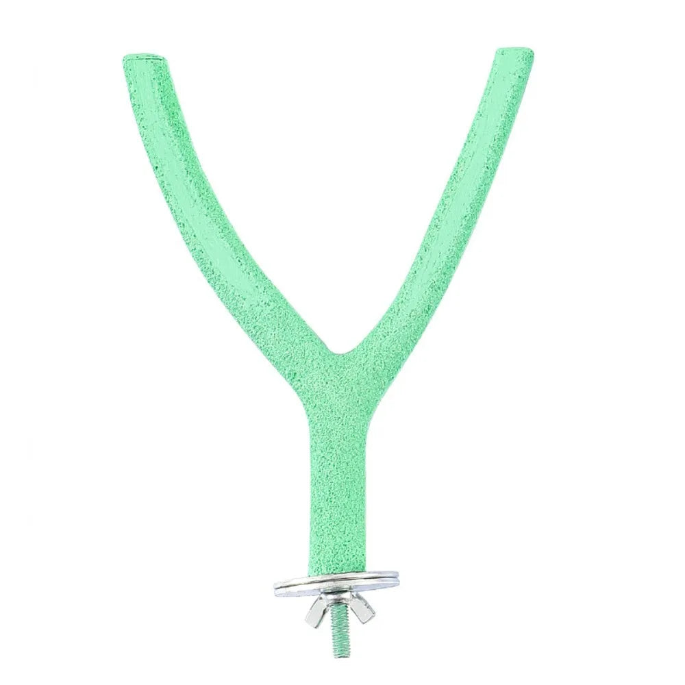 Y T Shaped Bird Standing Perches Stick Resin Non Slip Grinding – 6 Colors