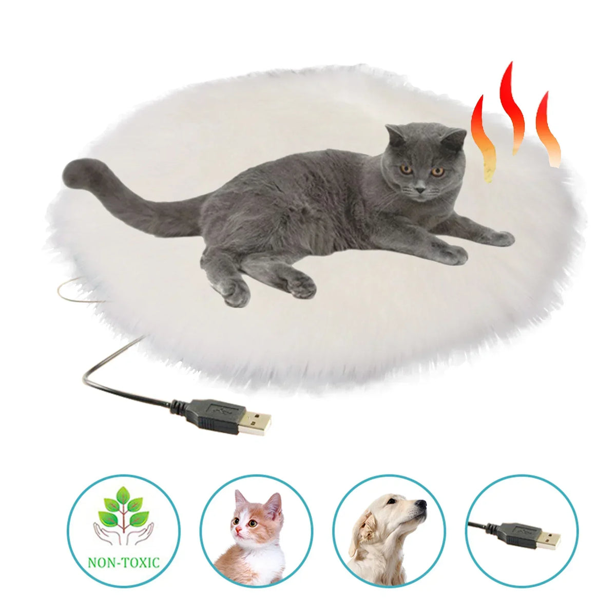 Electric USB Pad Constant Temperature Pet Bed – 3 Colors