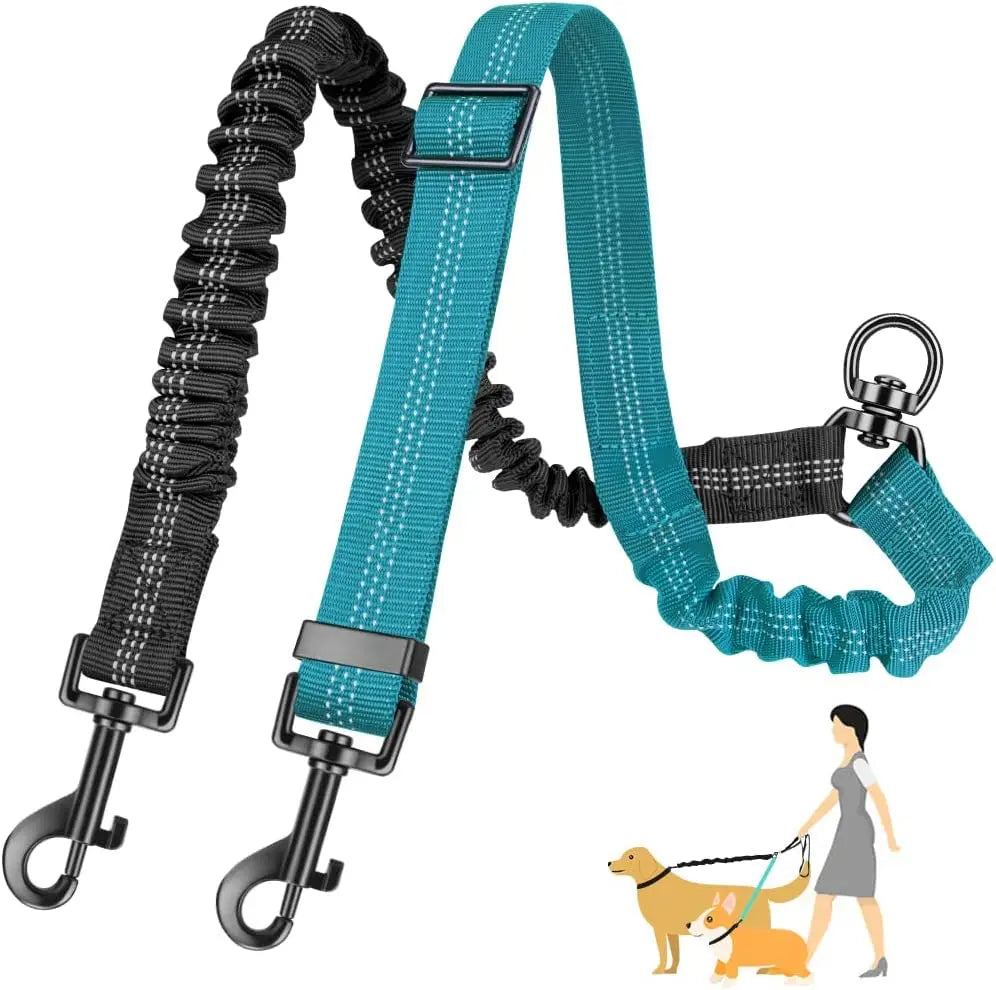 1.6ft Long Dual Dog Leash – Dog Supplies