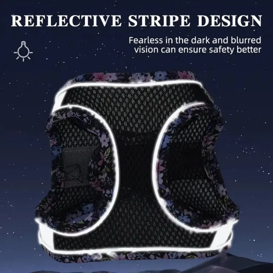 DH010Adjustable soft cat vest with safety - ProPawPet.com