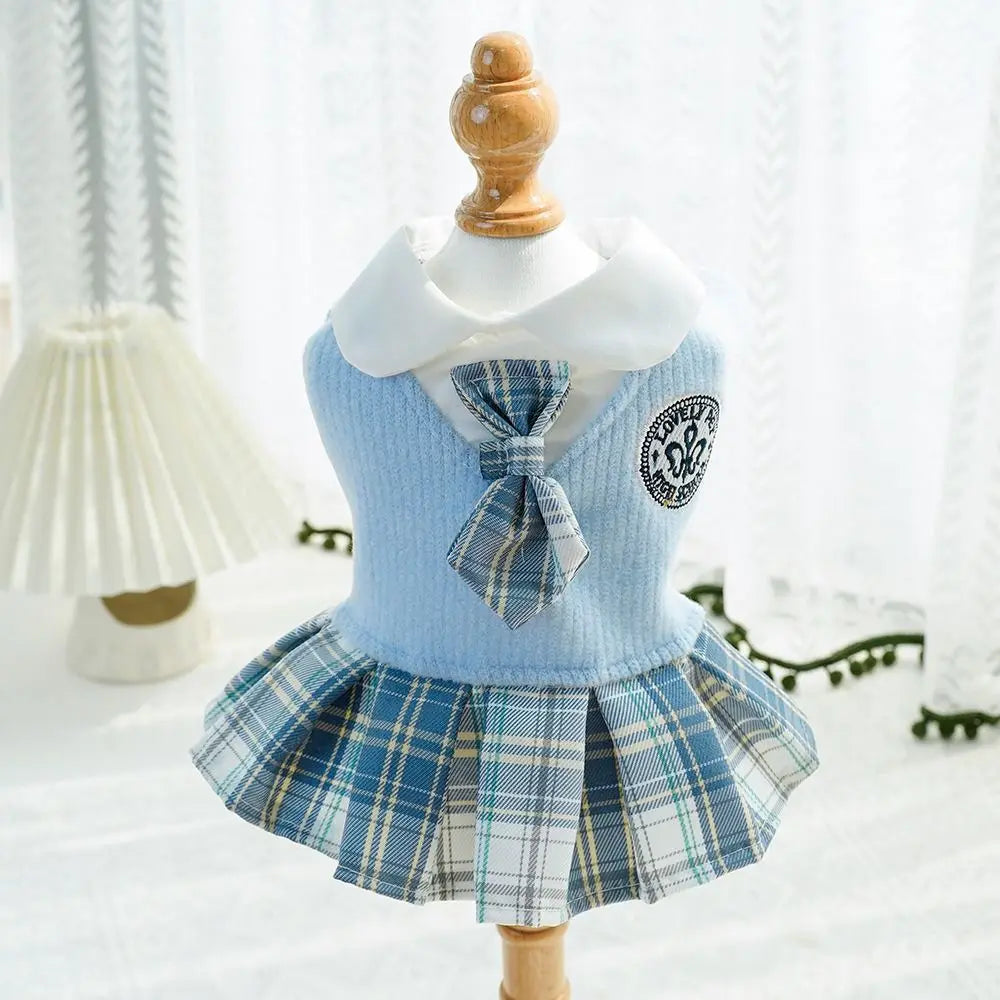 Kawaii Pet JK Plaid Skirt Knitted College - ProPawPet.com