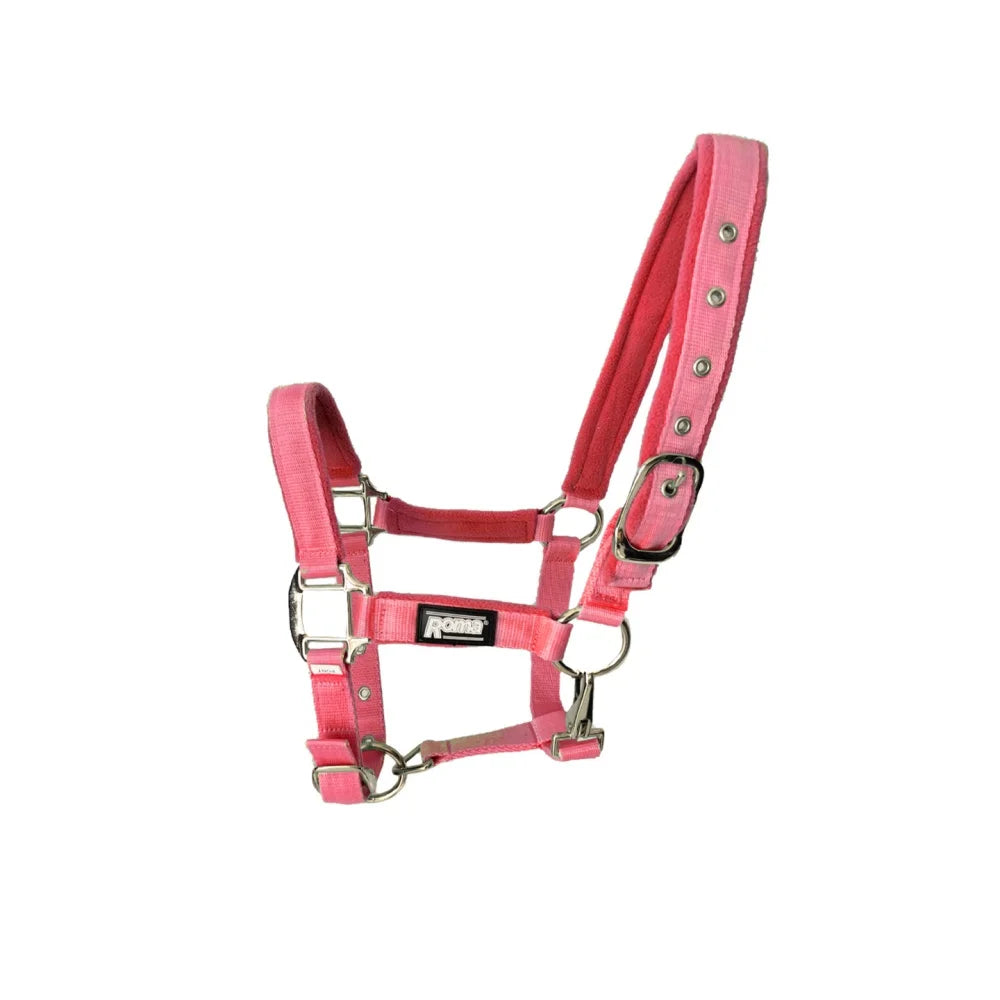 Horse Halter Soft Fleece Padded Adjustable Nylon Heavy Duty – 7 Colors