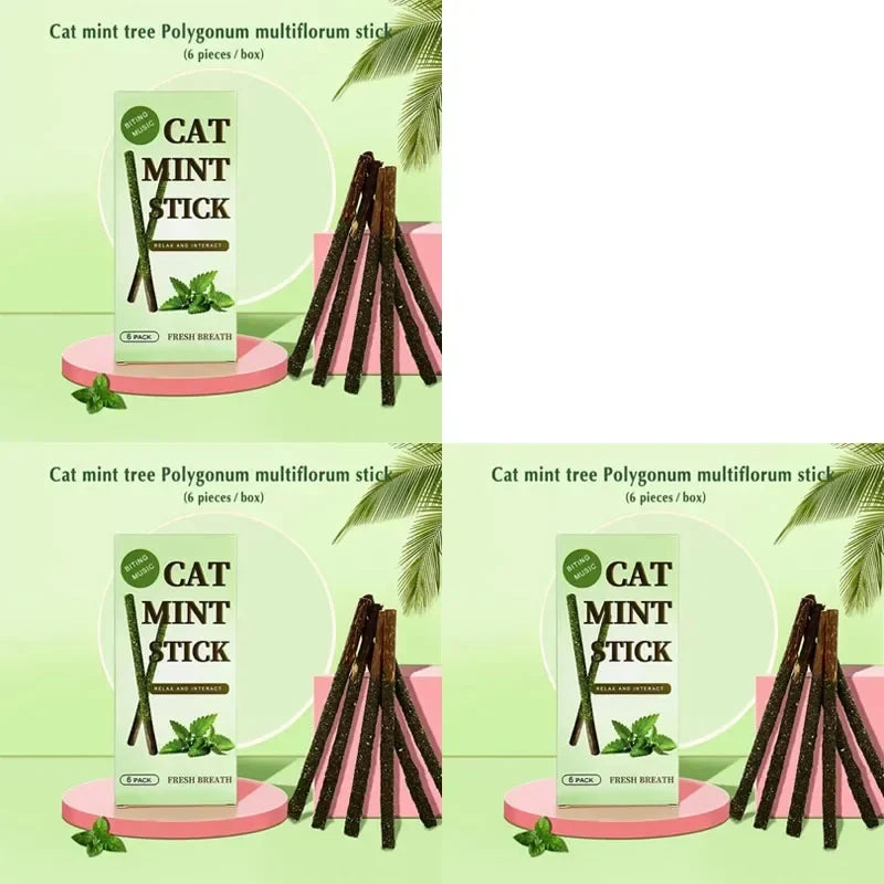 6-24Pcs Natural Matatabi Cat Stick Mint - ProPawPet.com