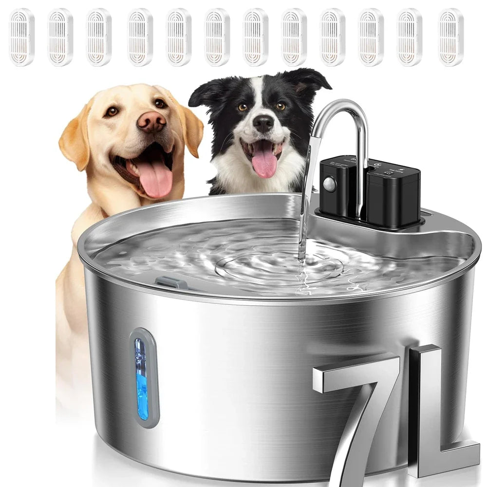 7l Stainless Steel Wireless Recharging Sensor Cat Water – 4 Colors