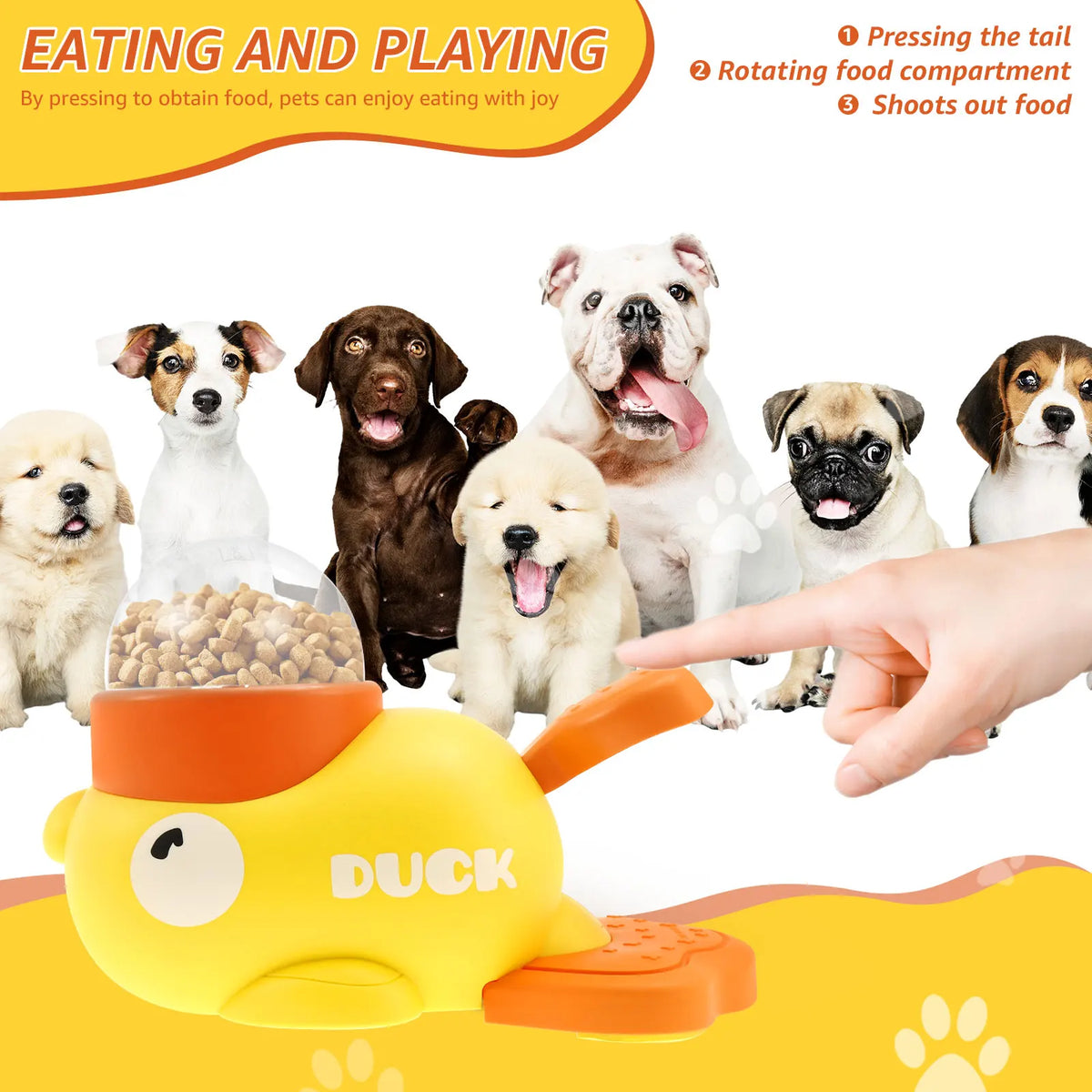 Interactive Duck Shaped Dog Slow Feeder - ProPawPet.com