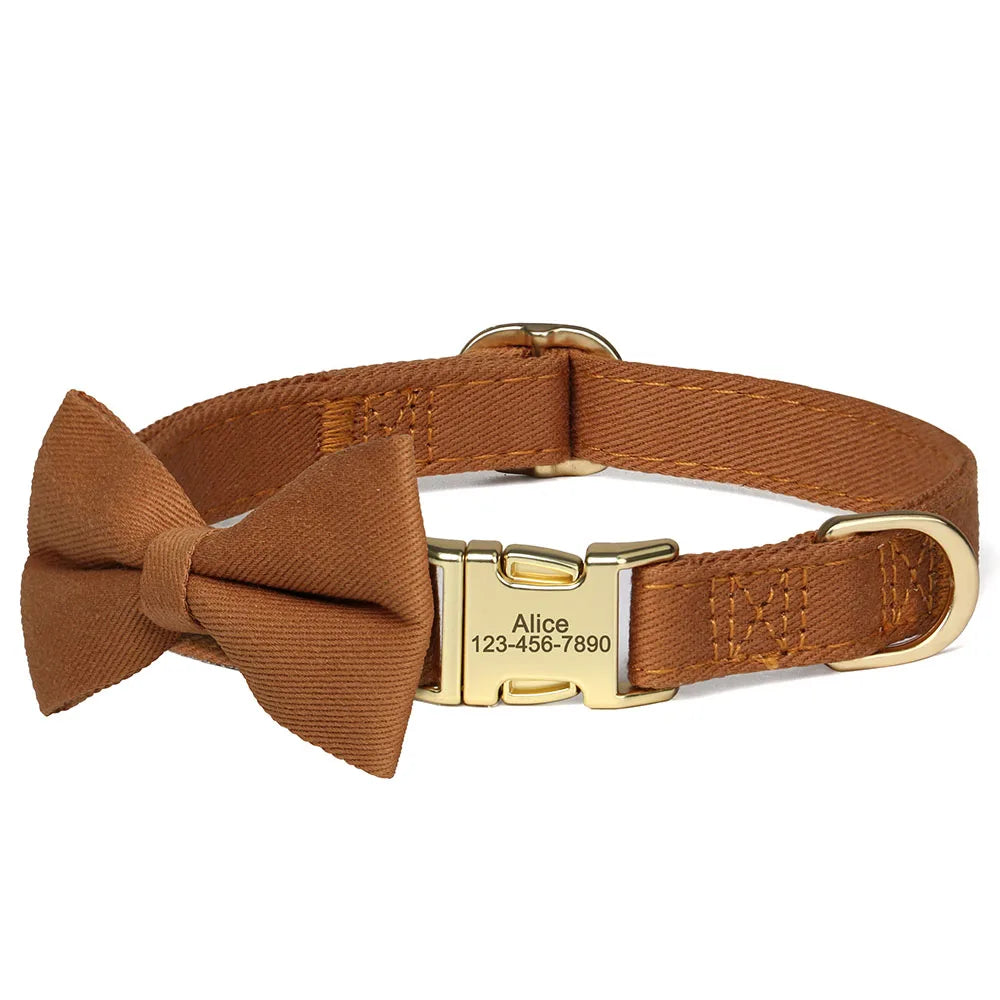 Personalized Dog Collar Cute Bowtie Dog - ProPawPet.com