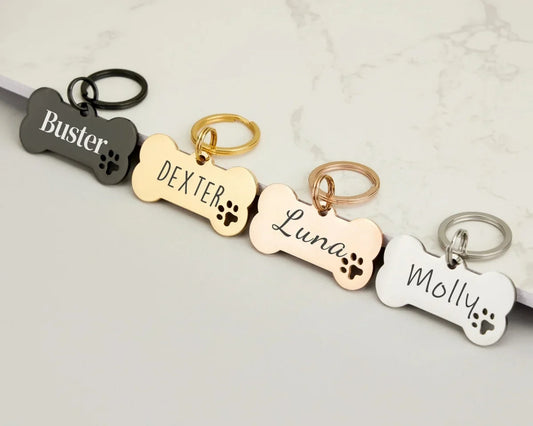Bone Stainless Steel Dog ID Tag Custom - ProPawPet.com