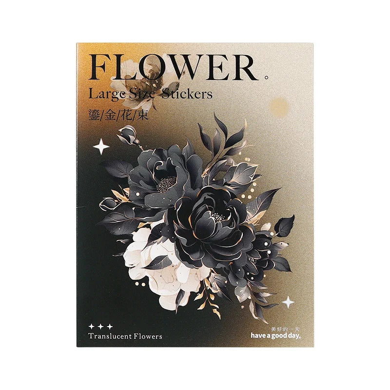 10 Pcs PET Bronzing Flower Stickers - ProPawPet.com