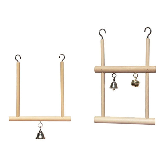 Natural Wood Pet Parrot Toy Bird Swing - ProPawPet.com