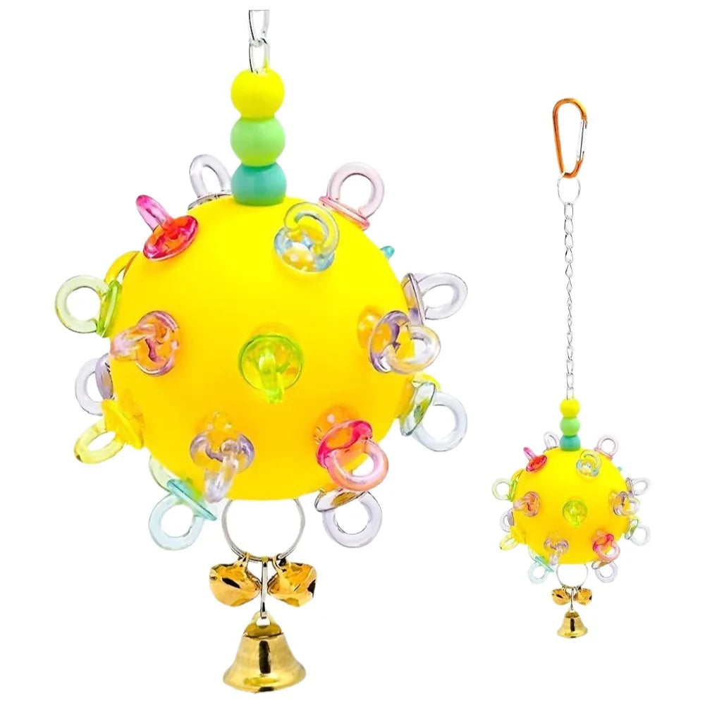 Plastic Parrot Chewing with Bell Bite Resistant Hanging – 2 Colors