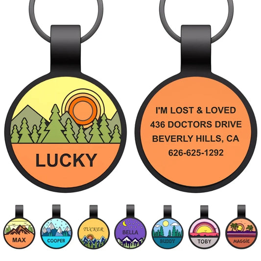 Round Shape Pets Anti-lost Label Puppy Dog - ProPawPet.com