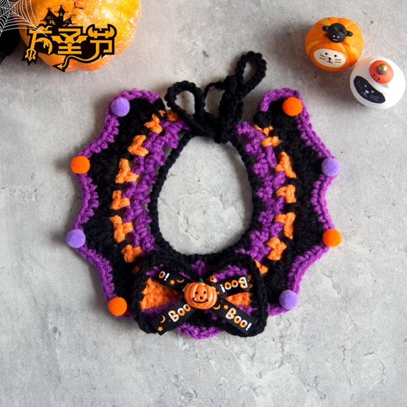 Hand-crochet Pet Scarves Collars Halloween - ProPawPet.com