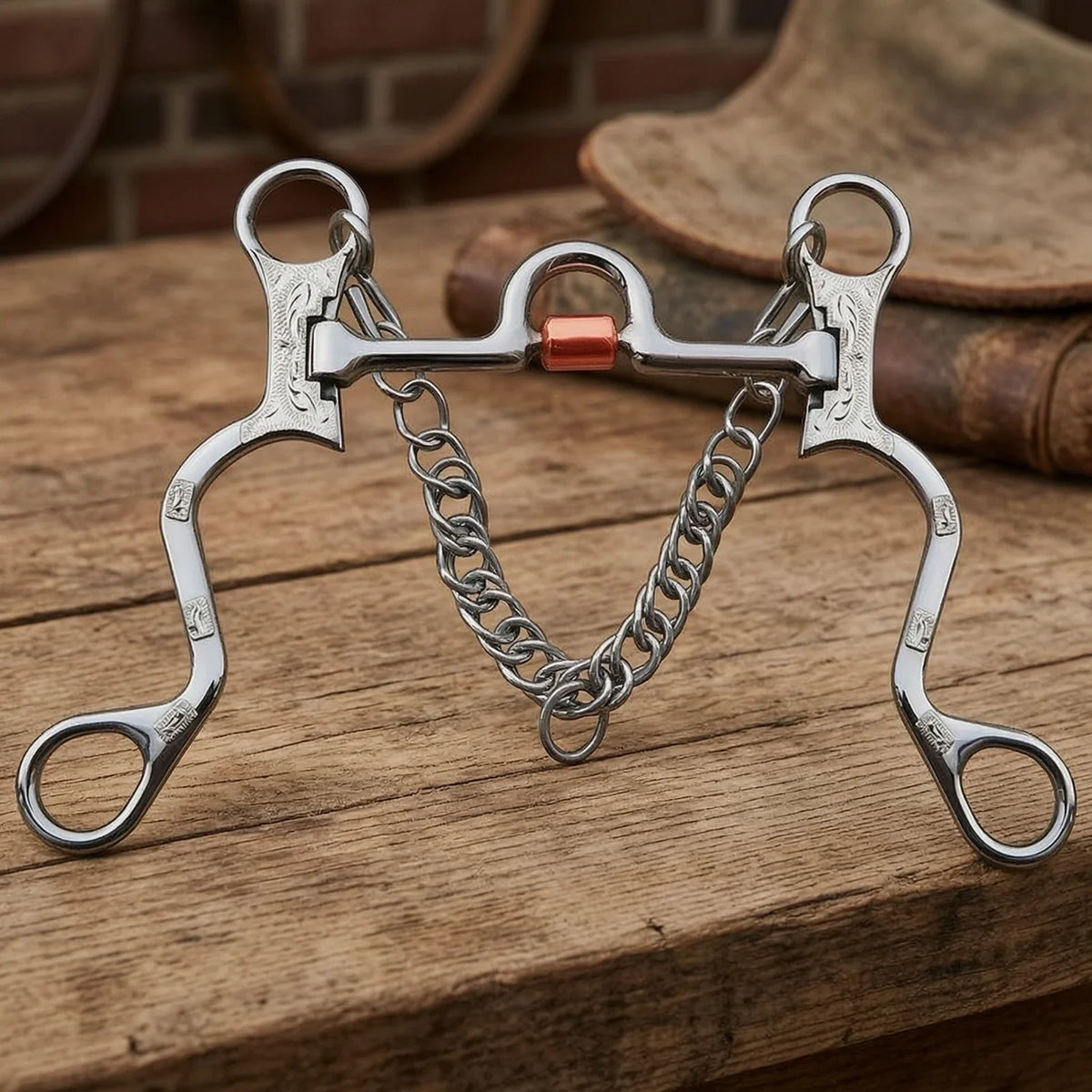 Western Bit with Curb Chain Balanced Horse - ProPawPet.com