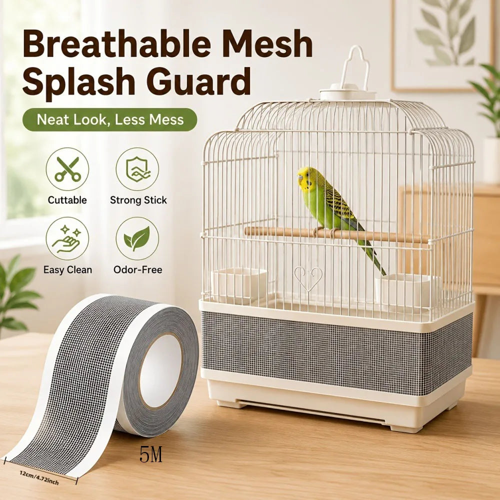Bird Enclosure Seed Catcher Mesh Net Self Adhesive Cuttable