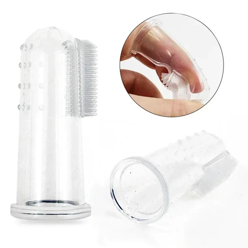 1-4pc Super Soft Pet Finger Toothbrush Teddy - ProPawPet.com