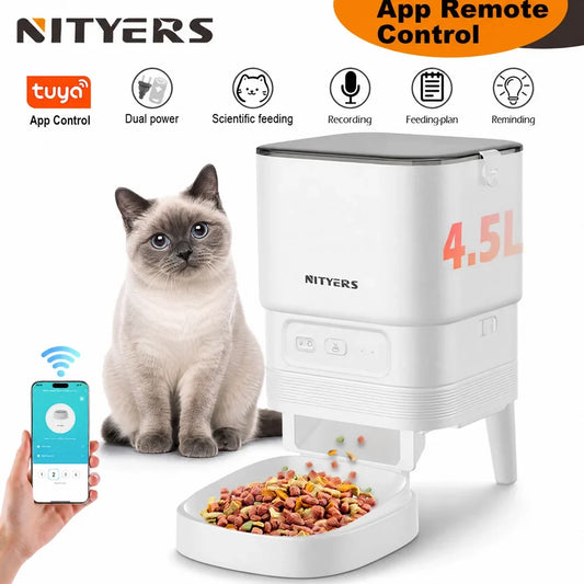 NITYERS 4.5L Smart Automatic Cat Feeder, - ProPawPet.com