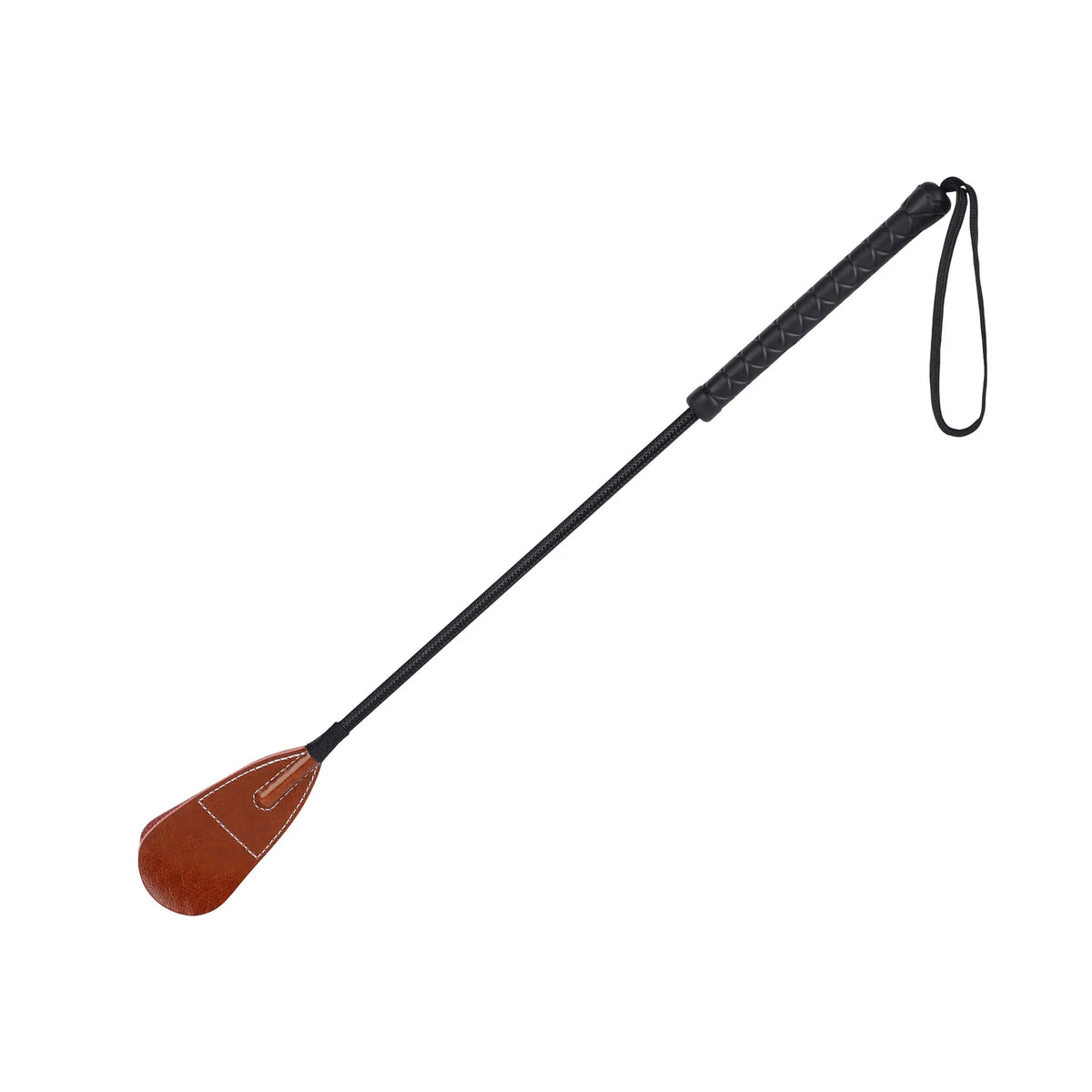 54cm Leather Double-layer Whip with Rubber Handle Horse – 2 Colors
