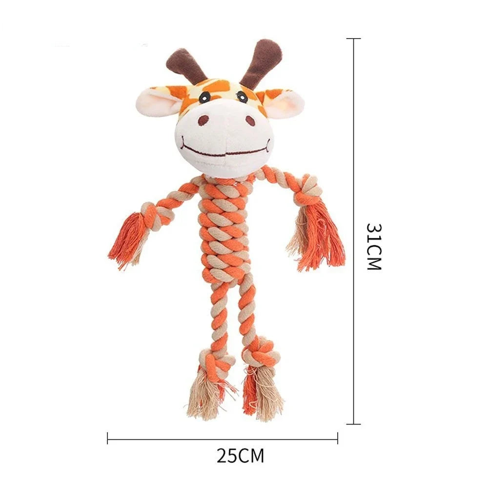 Cotton Dog Squeaky Plaything for Small Meduim Soft Plush Chew Stuffed