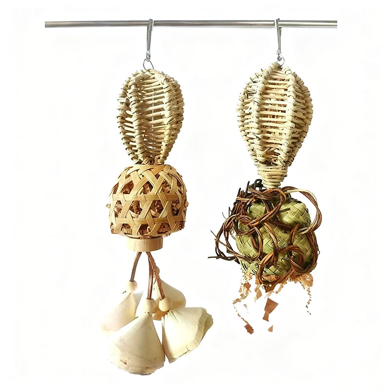 Natural Material Pet Parrot Toy Bird Swing - ProPawPet.com