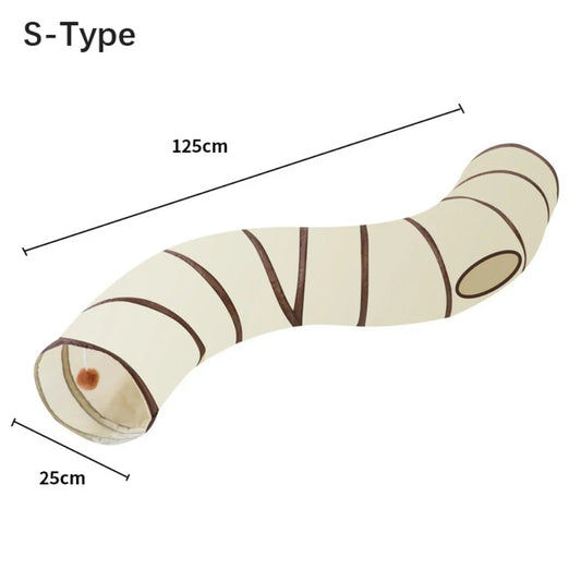 Portable Polyester+Steel Wire Cat Tunnel - ProPawPet.com