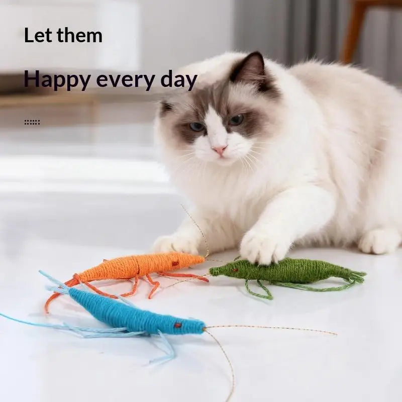 Woolen Prawn Cat Toy Contains Catnip - ProPawPet.com