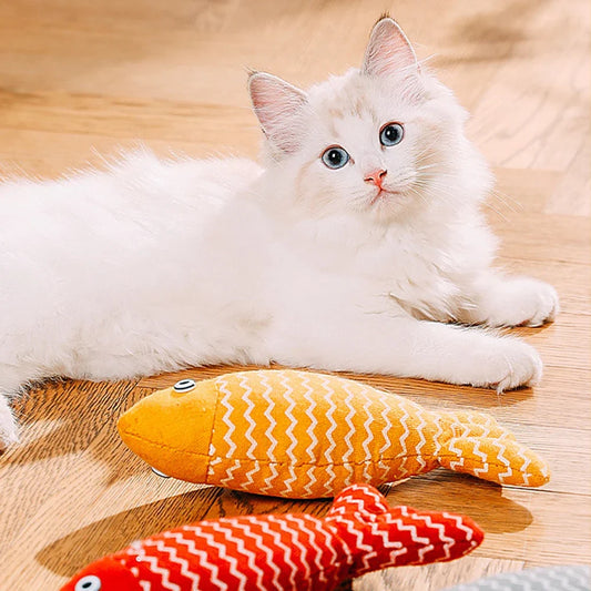Random Style Fun Cat Sackcloth Fish Toy High - ProPawPet.com